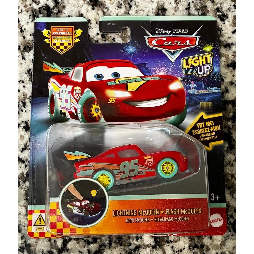 Disney Pixar Cars Race to Celebrate Light-Up Lightning McQueen (NIB)